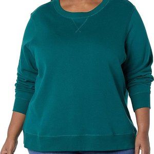 Women’s French Terry Fleece Crewneck Sweatshirt Plus Size 5X